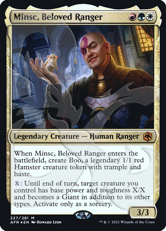 Minsc, Beloved Ranger (Ampersand Promo) [Dungeons & Dragons: Adventures in the Forgotten Realms Promos] | Odin's Place