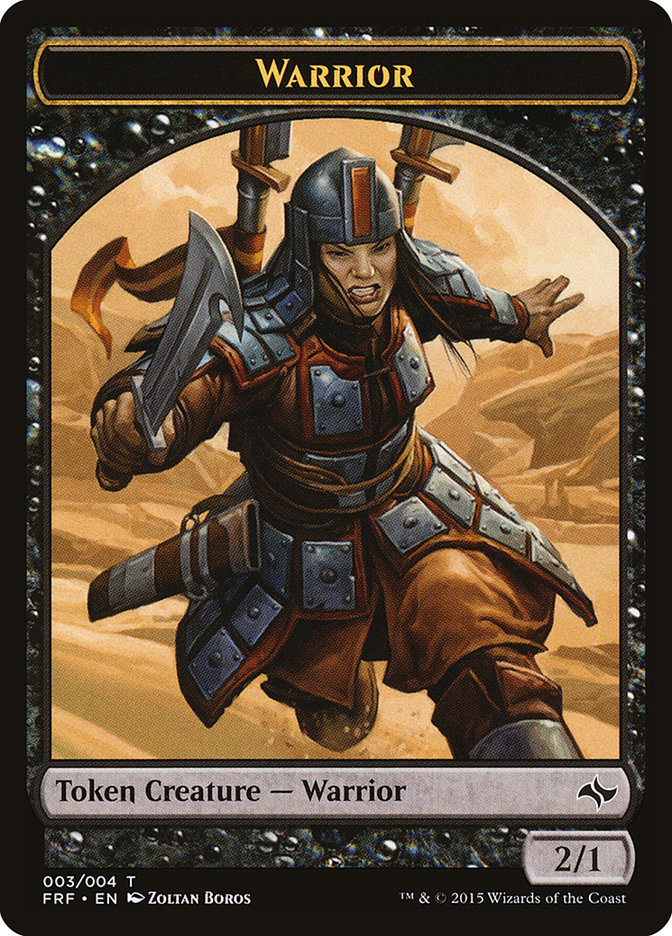 Warrior Token (3) [Fate Reforged Tokens] | Odin's Place