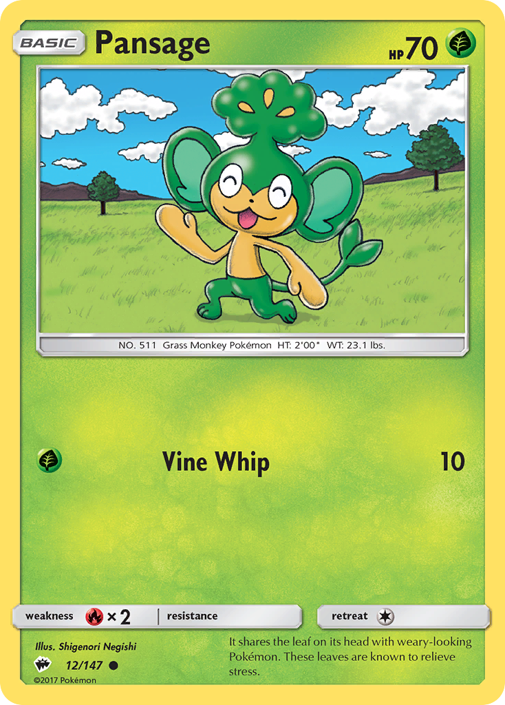 Pansage (12/147) [Sun & Moon: Burning Shadows] | Odin's Place