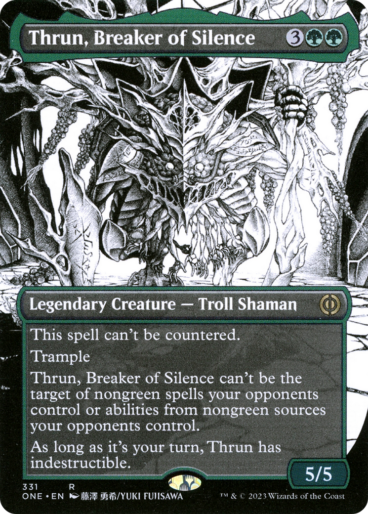 Thrun, Breaker of Silence (Borderless Manga) [Phyrexia: All Will Be One] | Odin's Place
