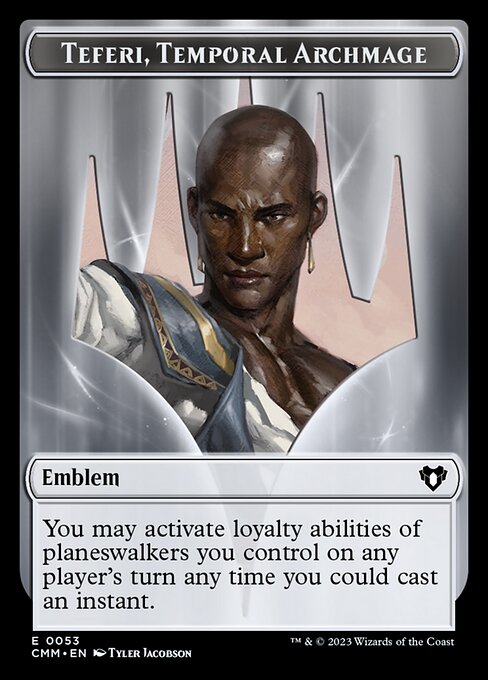 Treasure // Emblem - Teferi, Temporal Archmage Double-Sided Token [Commander Masters Tokens] | Odin's Place
