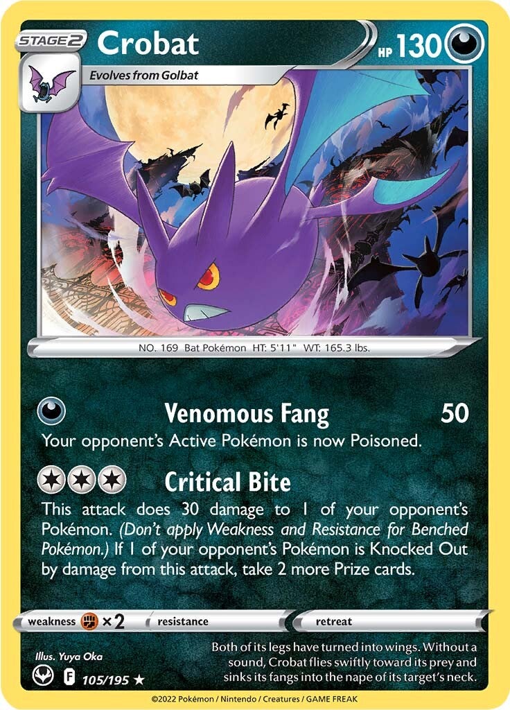 Crobat (105/195) [Sword & Shield: Silver Tempest] | Odin's Place