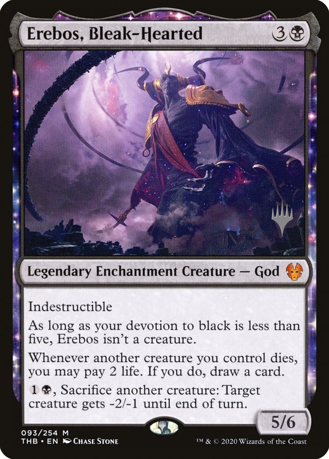 Erebos, Bleak-Hearted (Promo Pack) [Theros Beyond Death Promos] | Odin's Place