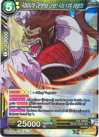 Absolute Defense Great Ape King Vegeta (BT3-092) [Cross Worlds] | Odin's Place
