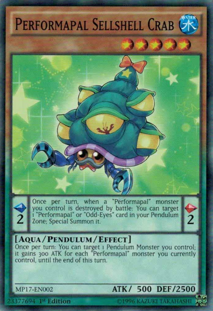 Performapal Sellshell Crab [MP17-EN002] Common | Odin's Place