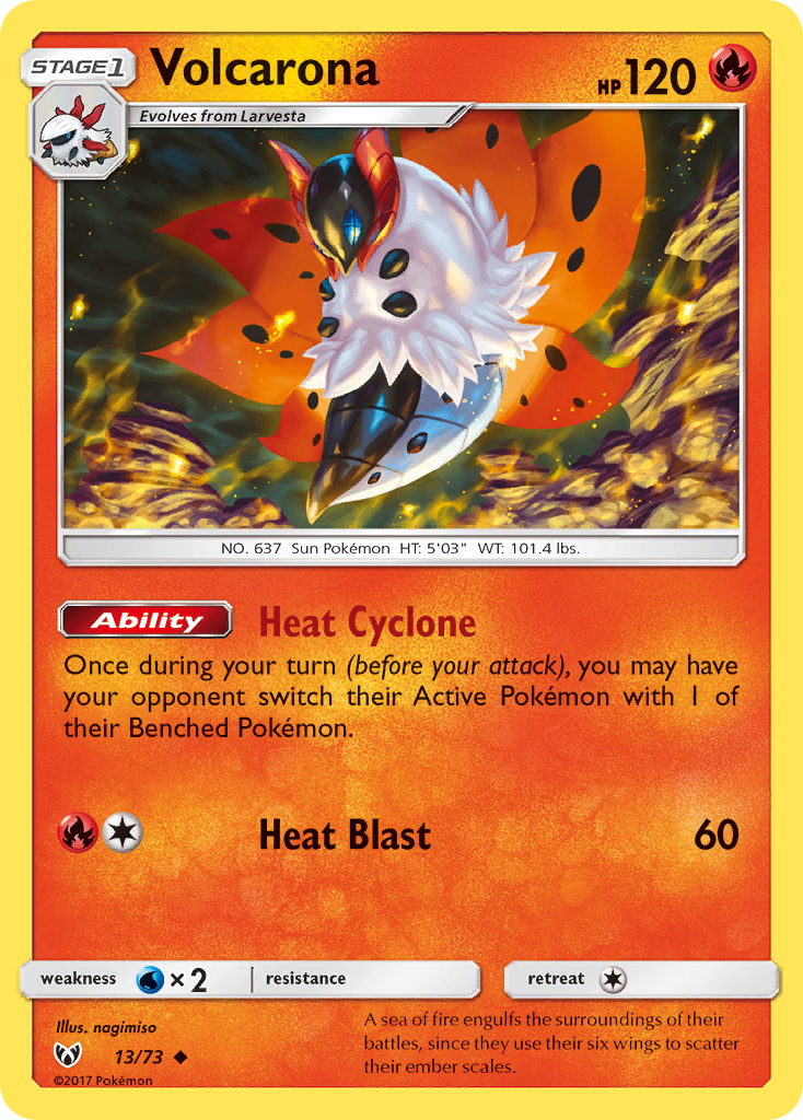 Volcarona (13/73) [Sun & Moon: Shining Legends] | Odin's Place