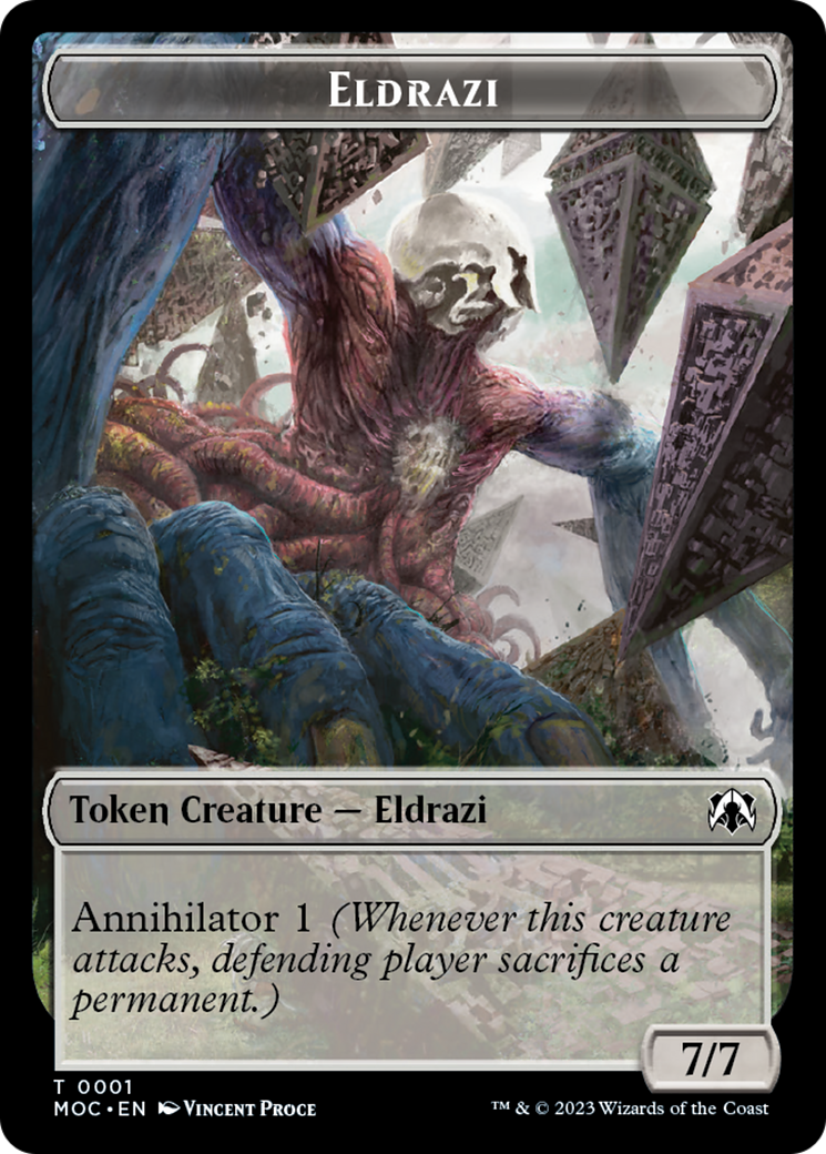 Goblin // Eldrazi Double-Sided Token [March of the Machine Commander Tokens] | Odin's Place