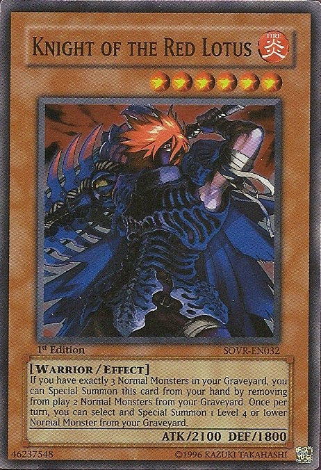 Knight of the Red Lotus [SOVR-EN032] Super Rare | Odin's Place