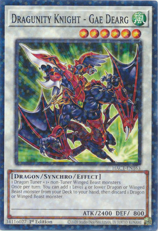 Dragunity Knight - Gae Dearg (Duel Terminal) [HAC1-EN163] Common | Odin's Place