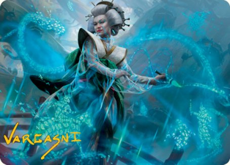 Bearer of Memory Art Card (Gold-Stamped Signature) [Kamigawa: Neon Dynasty Art Series] | Odin's Place