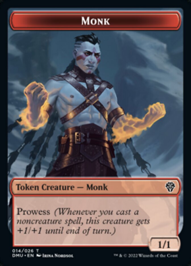 Soldier // Monk Double-Sided Token [Dominaria United Tokens] | Odin's Place
