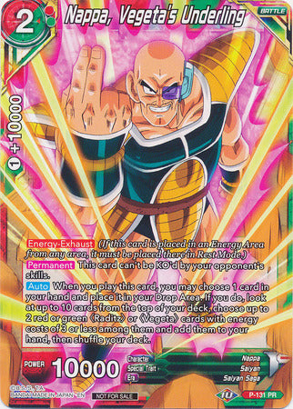 Nappa, Vegeta's Underling (Shop Tournament: Assault of Saiyans) (P-131) [Promotion Cards] | Odin's Place