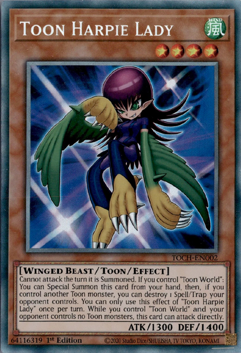 Toon Harpie Lady [TOCH-EN002] Collector's Rare | Odin's Place