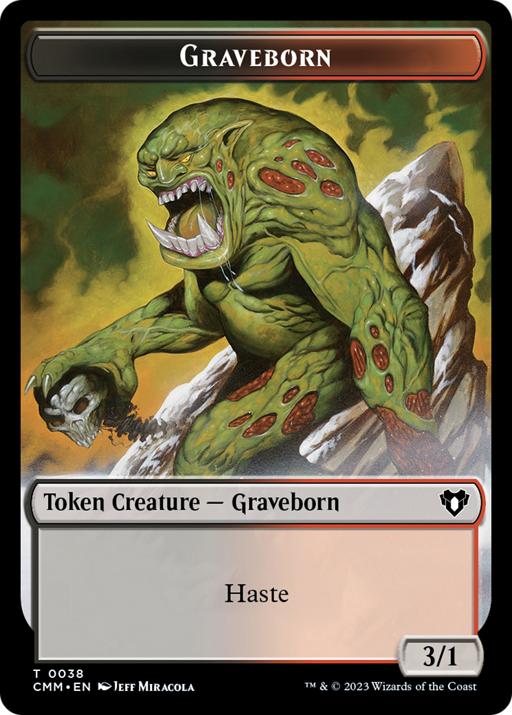 Spirit (0010) // Graveborn Double-Sided Token [Commander Masters Tokens] | Odin's Place