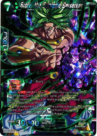 Broly, the Supreme Berserker (BT6-074) [Destroyer Kings] | Odin's Place
