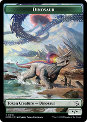Warrior // Dinosaur Double-Sided Token [March of the Machine Tokens] | Odin's Place