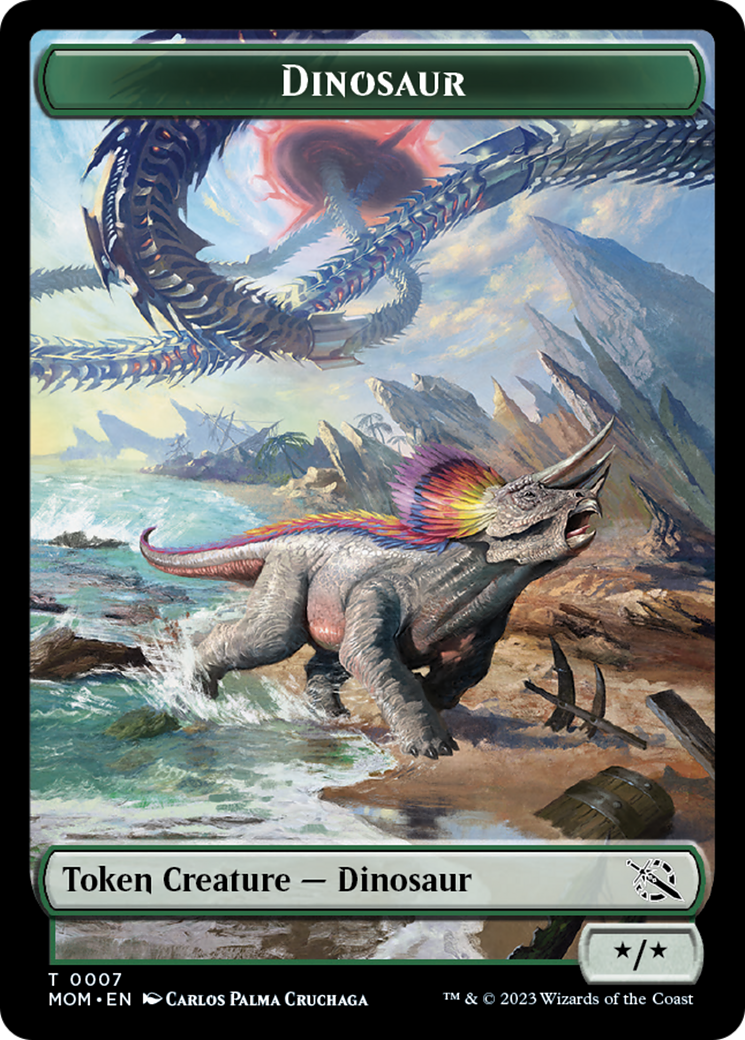 Treasure (21) // Dinosaur Double-Sided Token [March of the Machine Tokens] | Odin's Place