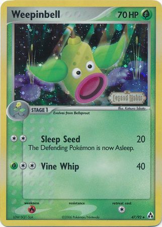 Weepinbell (47/92) (Stamped) [EX: Legend Maker] | Odin's Place