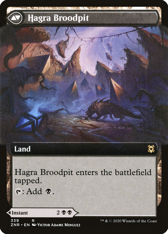 Hagra Mauling // Hagra Broodpit (Extended Art) [Zendikar Rising] | Odin's Place
