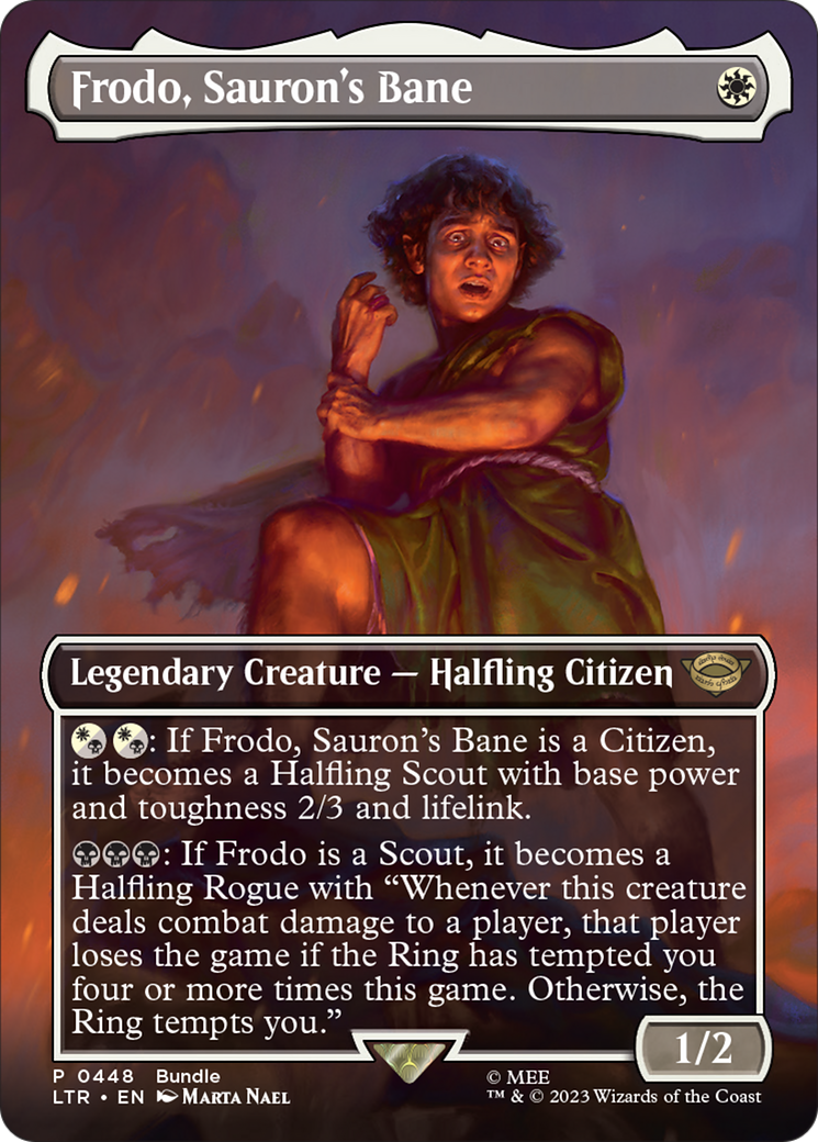 Frodo, Sauron's Bane (Borderless Alternate Art) [The Lord of the Rings: Tales of Middle-Earth] | Odin's Place