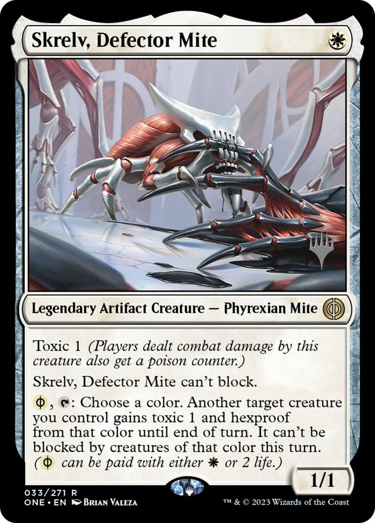 Skrelv, Defector Mite (Promo Pack) [Phyrexia: All Will Be One Promos] | Odin's Place