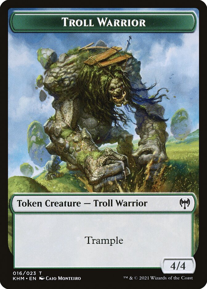 Elf Warrior // Troll Warrior Double-Sided Token [Kaldheim Tokens] | Odin's Place