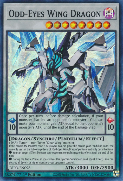 Odd-Eyes Wing Dragon [DIFO-EN098] Super Rare | Odin's Place