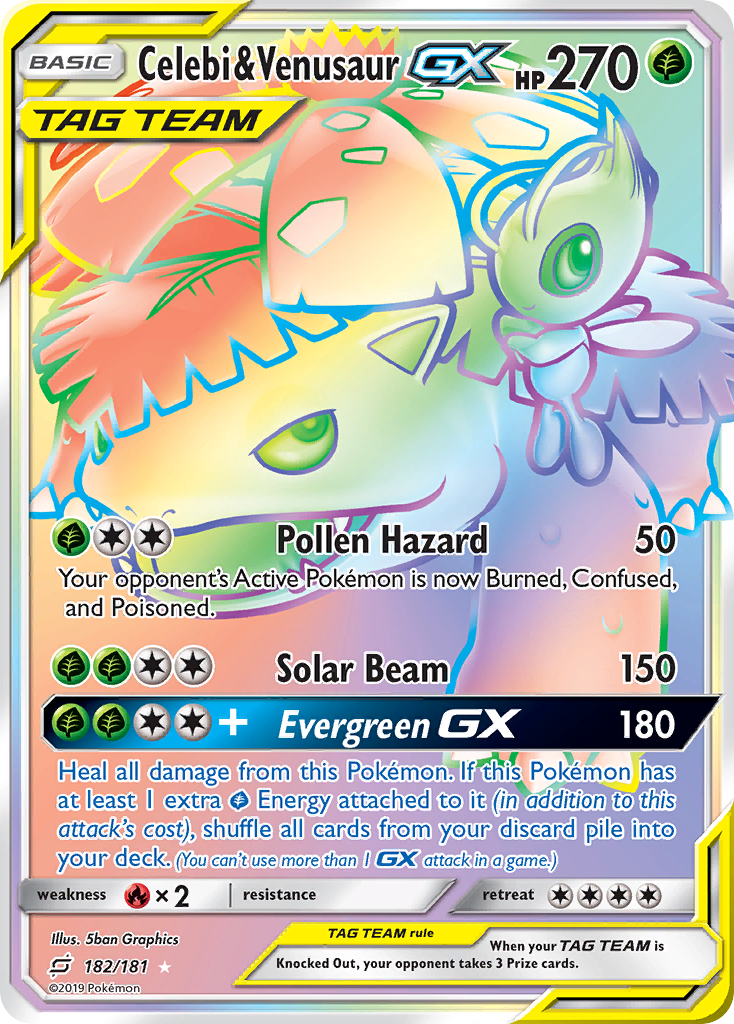 Celebi & Venusaur GX (182/181) [Sun & Moon: Team Up] | Odin's Place