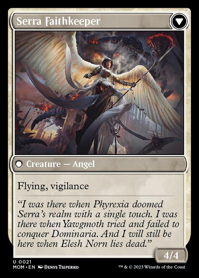 Invasion of Dominaria // Serra Faithkeeper [March of the Machine] | Odin's Place