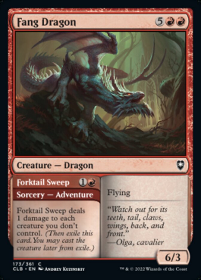 Fang Dragon // Forktail Sweep [Commander Legends: Battle for Baldur's Gate] | Odin's Place