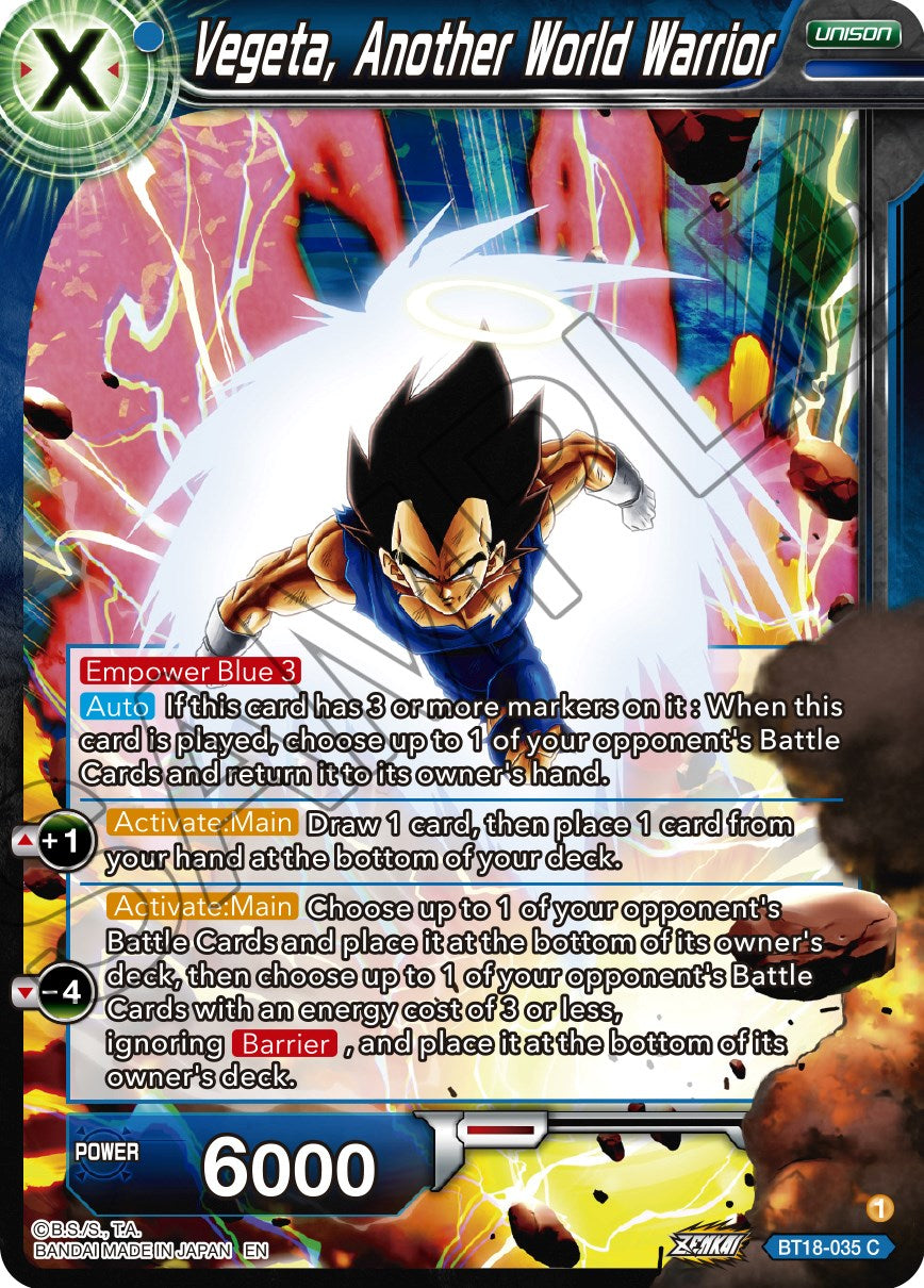 Vegeta, Another World Warrior (BT18-035) [Dawn of the Z-Legends] | Odin's Place