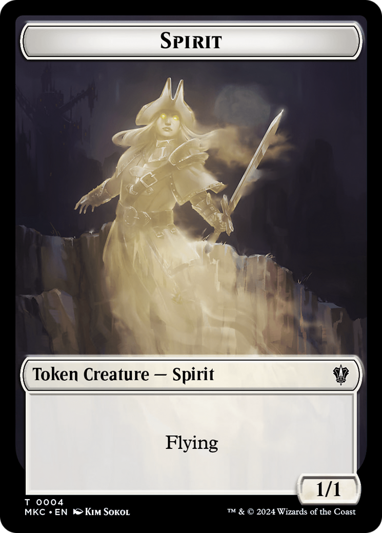 Spirit // Phyrexian Germ Double-Sided Token [Murders at Karlov Manor Commander Tokens] | Odin's Place