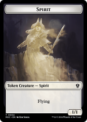 Spirit // Phyrexian Germ Double-Sided Token [Murders at Karlov Manor Commander Tokens] | Odin's Place
