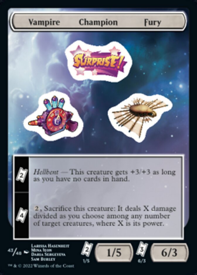 Vampire Champion Fury [Unfinity Stickers] | Odin's Place