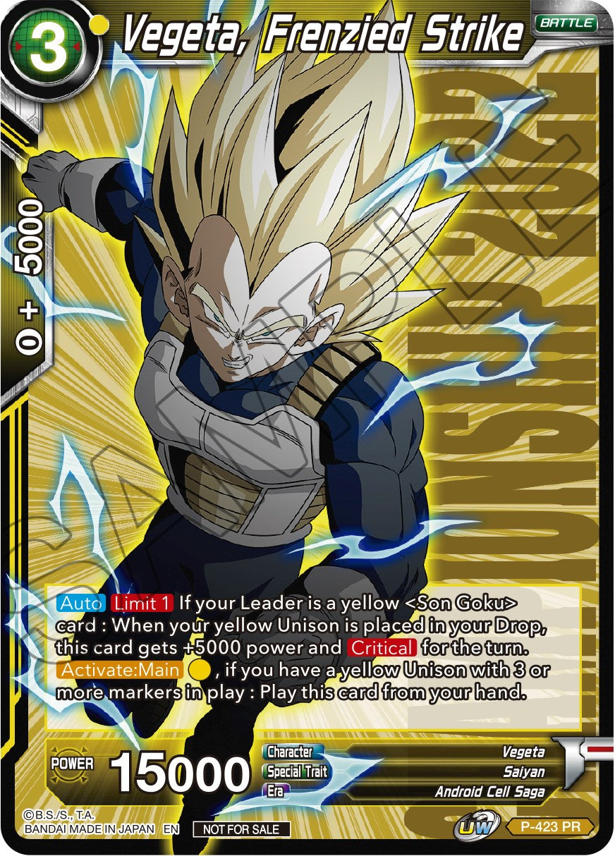 Vegeta, Frenzied Strike (Championship Pack 2022 Vol.2) (P-423) [Promotion Cards] | Odin's Place