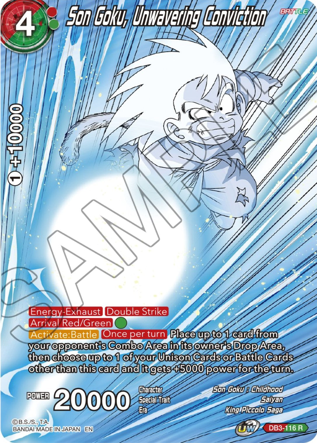 Son Goku, Unwavering Conviction (DB3-116) [Theme Selection: History of Son Goku] | Odin's Place