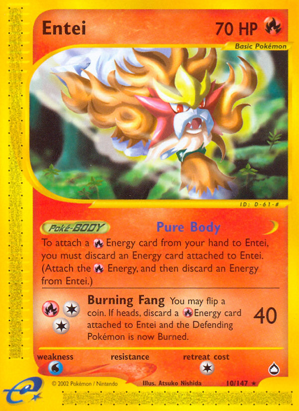 Entei (10/147) [Aquapolis] | Odin's Place