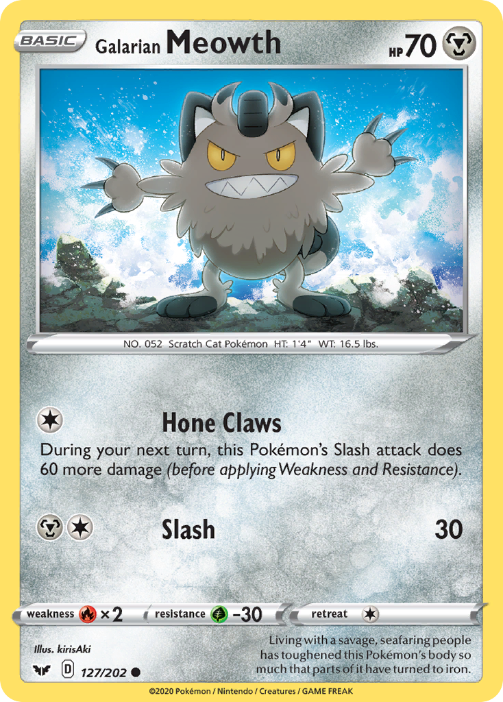 Galarian Meowth (127/202) [Sword & Shield: Base Set] | Odin's Place