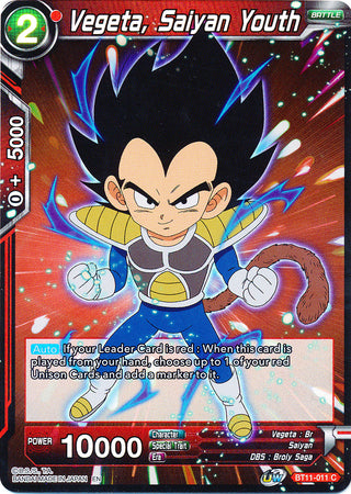 Vegeta, Saiyan Youth (BT11-011) [Vermilion Bloodline 2nd Edition] | Odin's Place