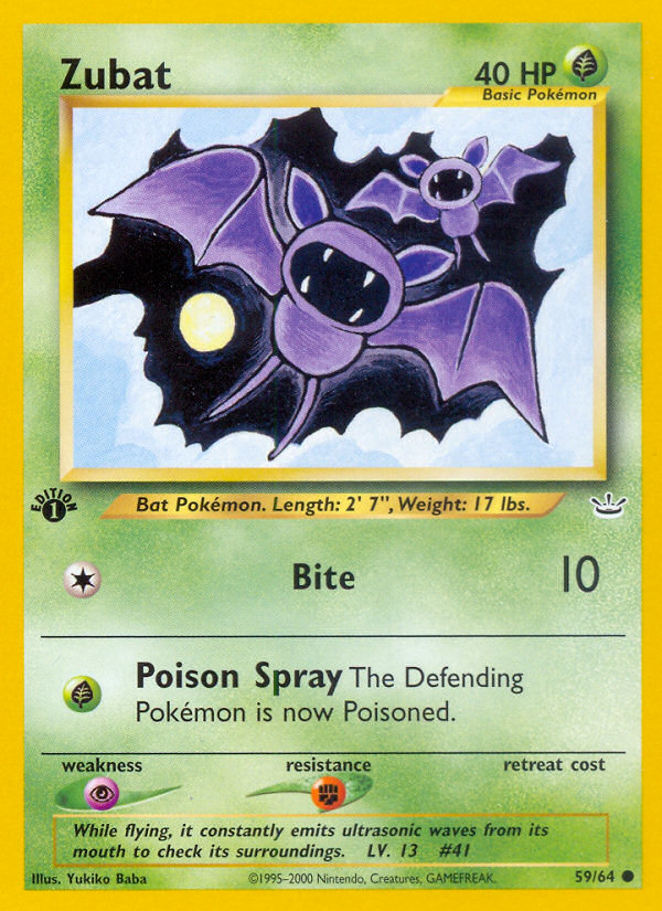 Zubat (59/64) [Neo Revelation 1st Edition] | Odin's Place