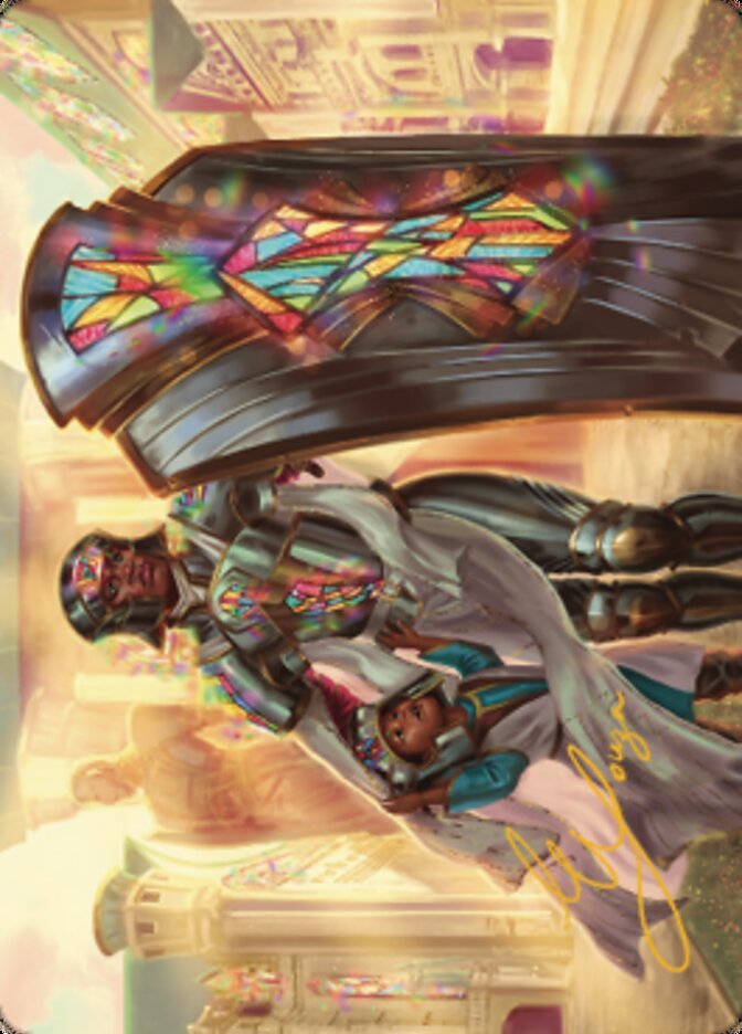 Guardian of New Benalia Art Card (Gold-Stamped Signature) [Dominaria United Art Series] | Odin's Place