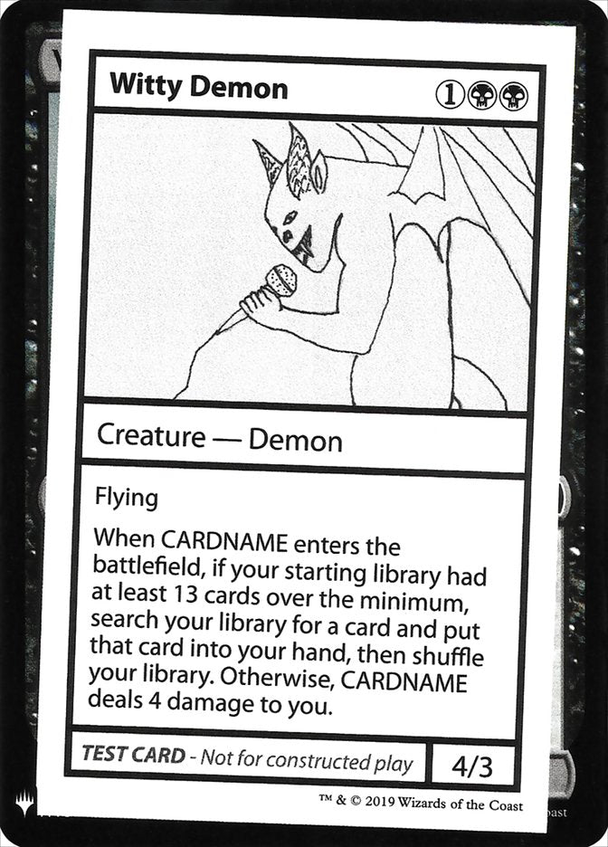 Witty Demon [Mystery Booster Playtest Cards] | Odin's Place