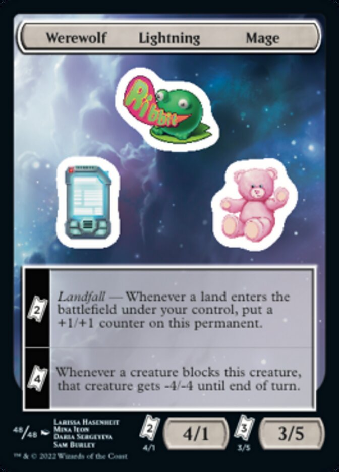 Werewolf Lightning Mage [Unfinity Stickers] | Odin's Place
