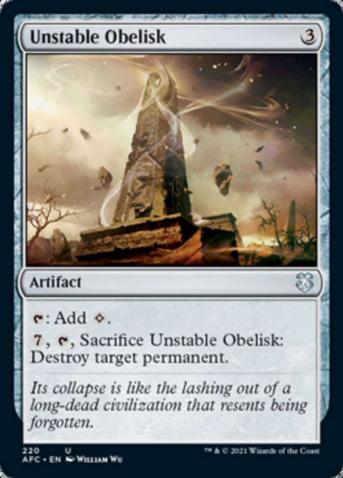 Unstable Obelisk [Dungeons & Dragons: Adventures in the Forgotten Realms Commander] | Odin's Place