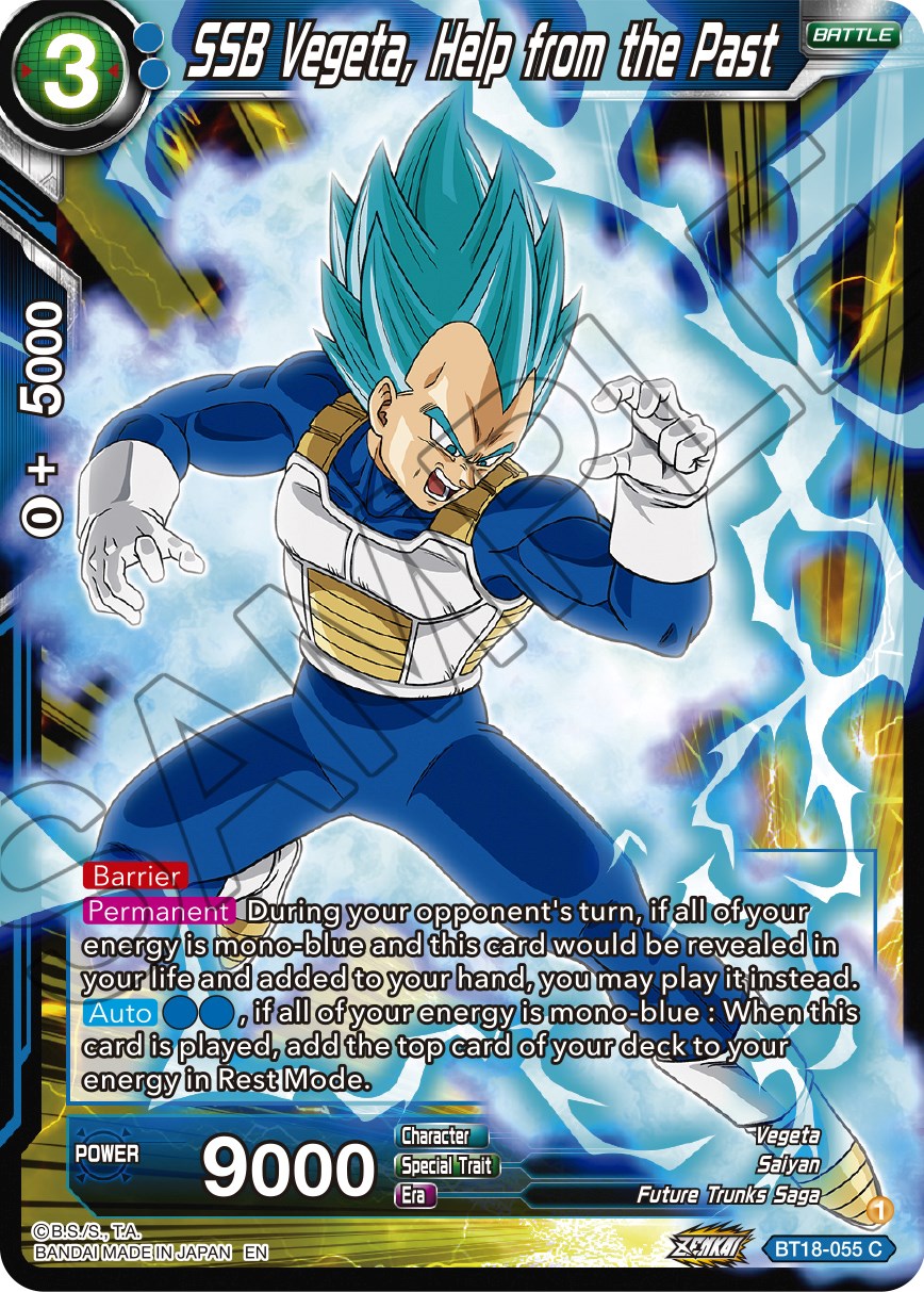 SSB Vegeta, Help from the Past (BT18-055) [Dawn of the Z-Legends] | Odin's Place