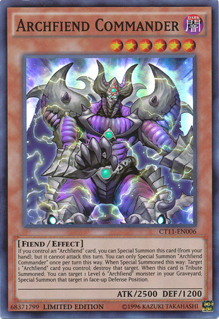 Archfiend Commander [CT11-EN006] Super Rare | Odin's Place