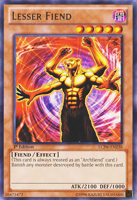 Lesser Fiend [LCJW-EN238] Rare | Odin's Place