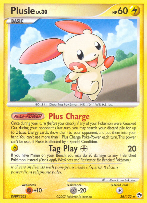 Plusle (36/132) [Diamond & Pearl: Secret Wonders] | Odin's Place