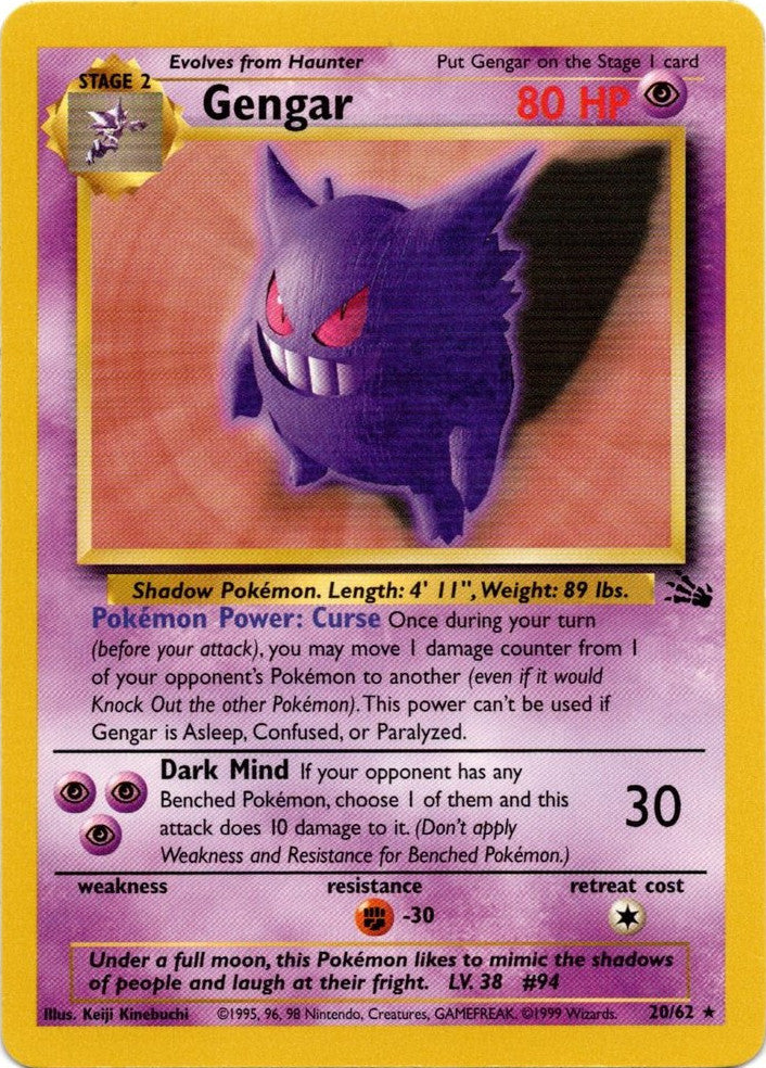 Gengar (20/62) [Fossil Unlimited] | Odin's Place