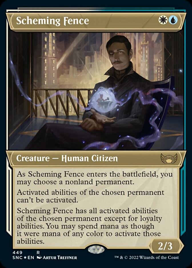 Scheming Fence (Showcase Art Deco Foil Etched) [Streets of New Capenna] | Odin's Place
